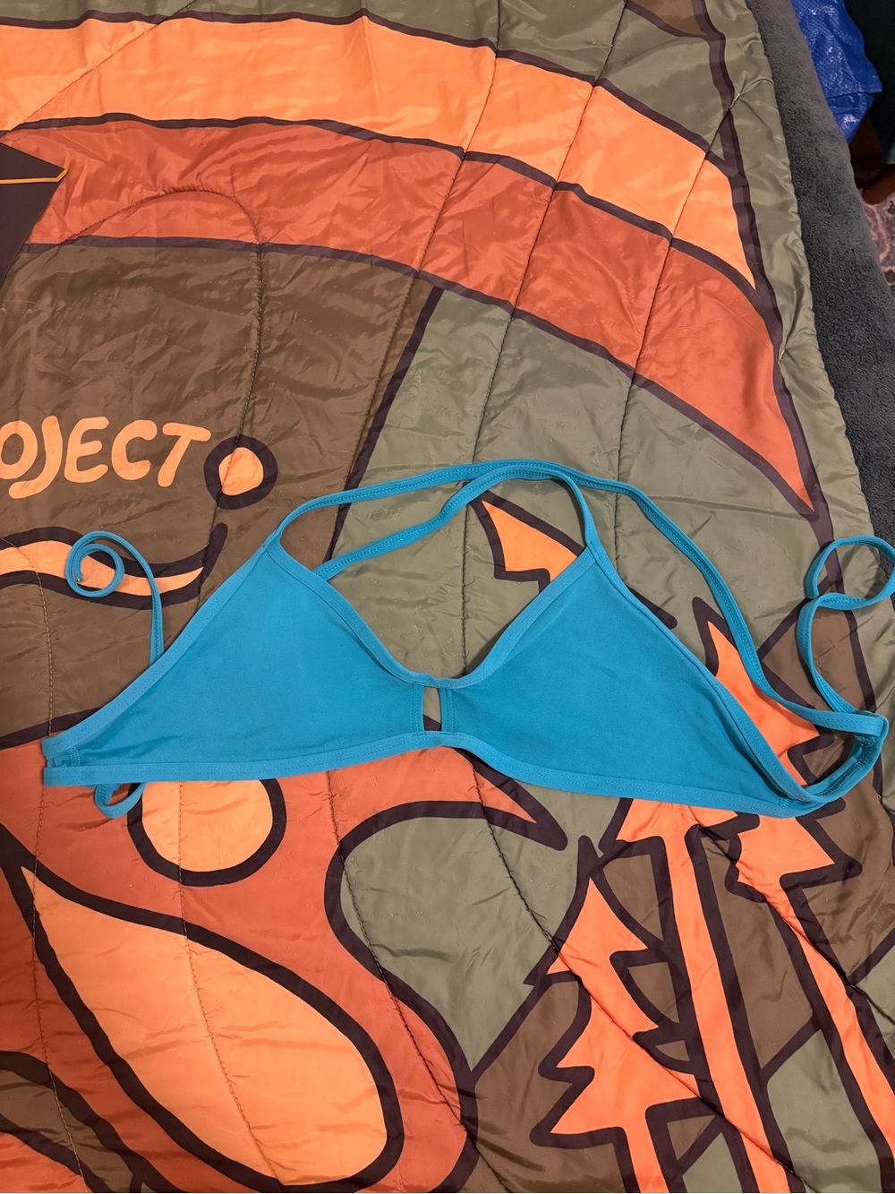 Jolyn Clothing Vent Teal Blue Bikini Top